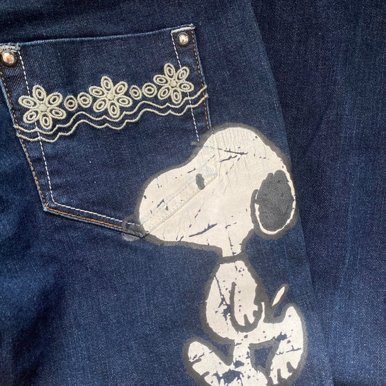 Vintage blue Snoopy Jeans - womens 27" waist