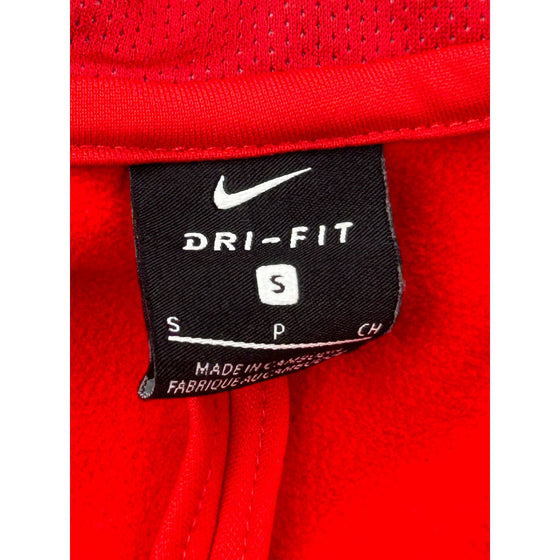 Nike Dri-FIT Red Long Sleeve Top - Small - Red Polyester