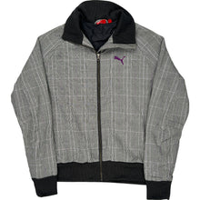  Puma Plaid Zip-Up Jacket - Medium - Black