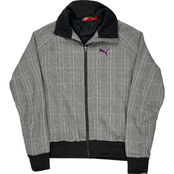 Puma Plaid Zip-Up Jacket - Medium - Black