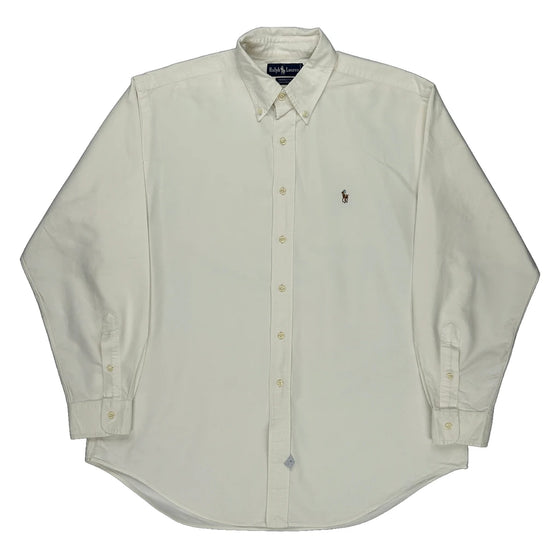 Ralph Lauren Collared Shirt - Large White Cotton