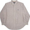 Ralph Lauren Classic Fit Striped Shirt - XL - Red Cotton