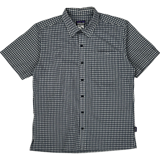 Patagonia Checkered Shirt - Medium - Blue Polyester