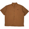 FUBU The Collection Striped Shirt - 2XL - Brown Cotton