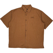  FUBU The Collection Striped Shirt - 2XL - Brown Cotton