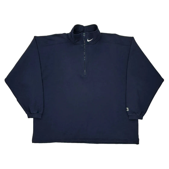 Nike 1/4 Zip - XL Navy Polyester