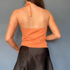 Vintage orange Dim Halterneck Top - womens medium