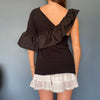 Vintage black Piazza Italia Top - womens medium