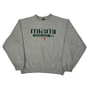 Miami Hurricane Football Nike Sweatshirt - Large Grey Cotton Blend