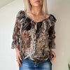 Vintage brown Unbranded Blouse - womens x-large