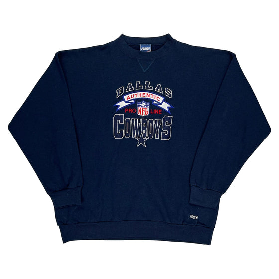 Dallas Cowboys Bike Nfl Sweatshirt - 2XL Navy Cotton Blend