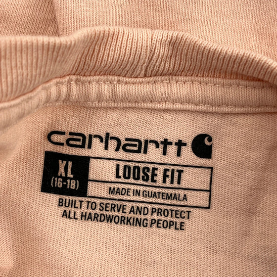 Carhartt Graphic Long Sleeve T-Shirt - XL Pink Cotton