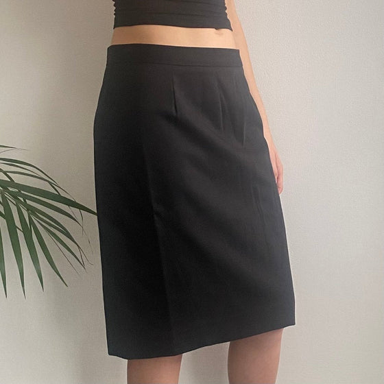 Vintage black Moschino Skirt - womens 30" waist