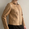 Vintage beige Giovanni Crupi Leather Jacket - womens small