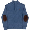 Polo Ralph Lauren 1/4 Zip Pullover - Medium - Blue Cotton Blend