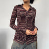 Vintage brown Calbros Patterned Shirt - womens small