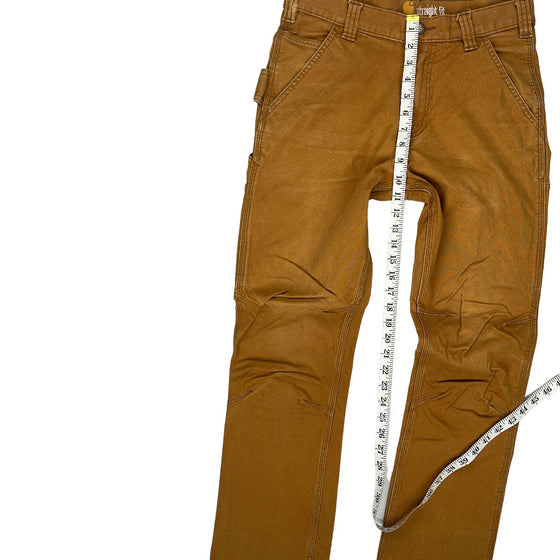 Carhartt Straight Fit Trousers - 30W 32L - Brown Cotton