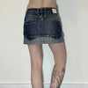 Vintage blue Please Denim Skirt - womens 29" waist