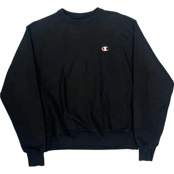 Champion Reverse Weave Sweatshirt - Medium - Black Cotton