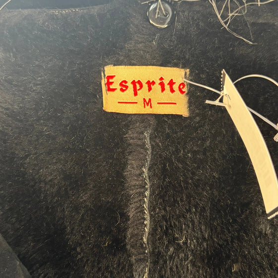 Vintage black Esprite Afghan Coat - womens medium