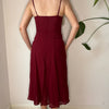 Vintage burgundy Martins Midi Dress - womens small