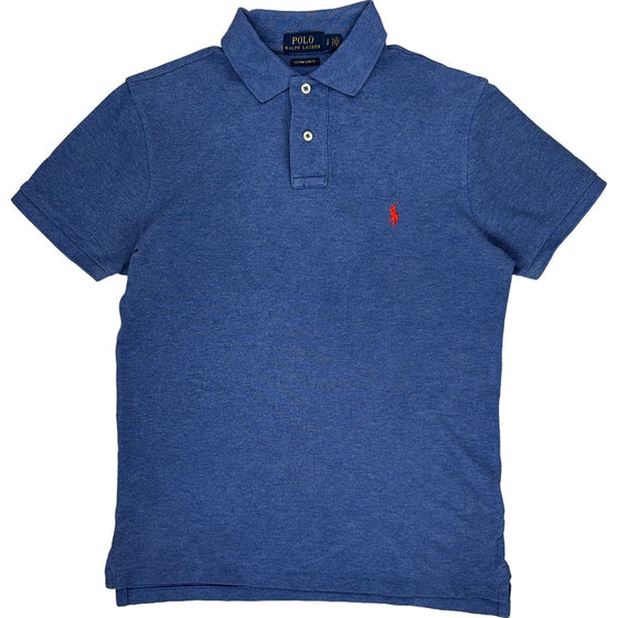 Polo Ralph Lauren Custom Slim Fit Polo Shirt - Small - Blue Cotton