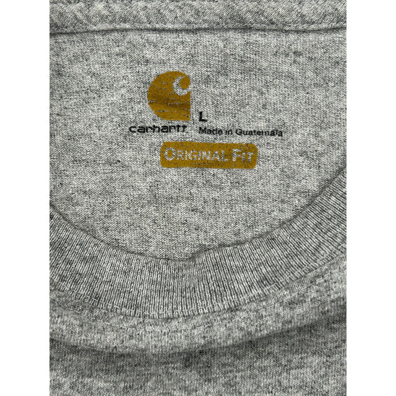 Carhartt Original Fit Graphic T-Shirt - Large - Grey Cotton Blend