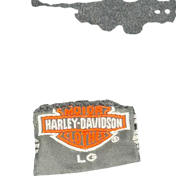 Harley Davidson Button-Up Cardigan - Large - Black Cotton Blend