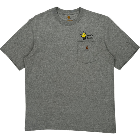 Carhartt Pocket T-Shirt - Large - Grey Cotton Blend