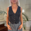 Vintage grey Clockhouse Waistcoat - womens medium