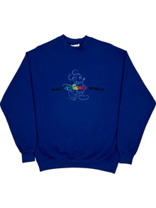  Disney Walt Disney World Sweatshirt - Medium - Blue Cotton