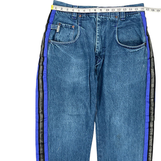 Hip Hop Parasuco Extreme Fit Jeans Striped - 34W 28L - Blue Cotton