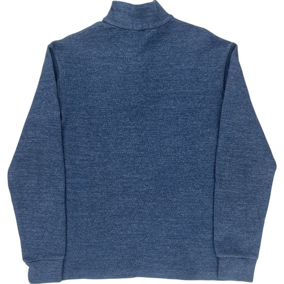 Polo Ralph Lauren 1/4 Zip Pullover - Medium - Blue Cotton Blend