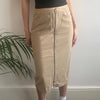 Vintage beige Diana Gallesi Midi Skirt - womens 27" waist