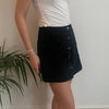 Vintage black Sisley Mini Skirt - womens 25" waist