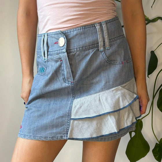 Vintage blue Kenzo Denim Skirt - womens 30" waist