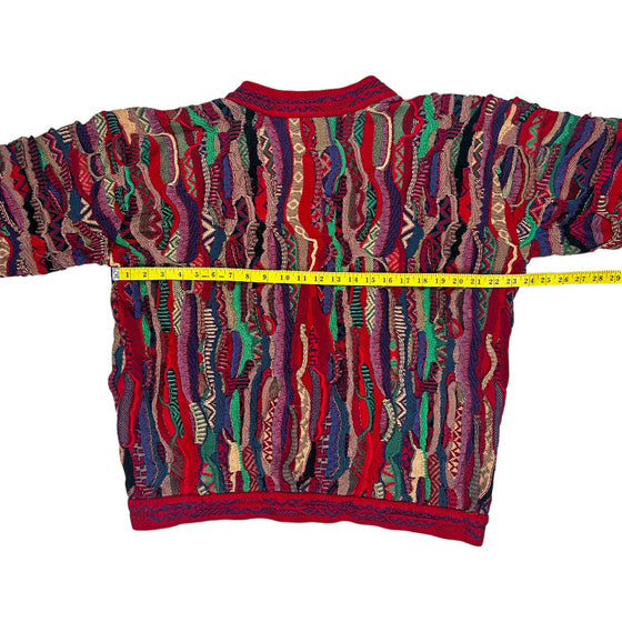 Coogi Multicolour Cardigan - Large - Red Cotton