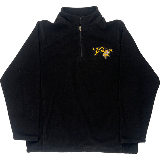 NFL Vikings 1/4 Zip Fleece - XL- Black