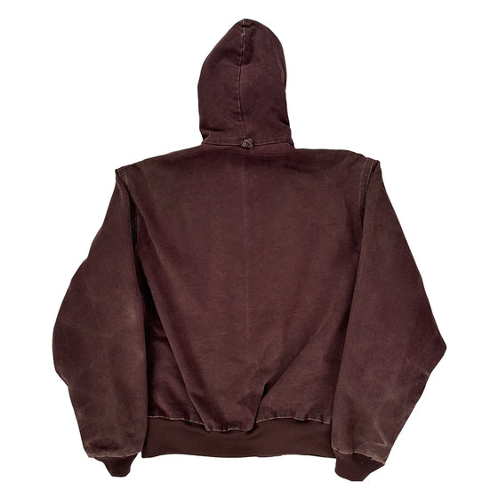 Workwear Carhartt Zip Up - Small Brown Cotton