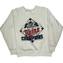  Fruit of the Loom Minnesota Twins 1987 Sweatshirt - Large - White Cotton Blend