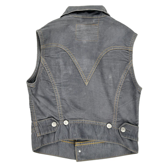 Levis Denim Gilet - Large Grey Cotton Blend