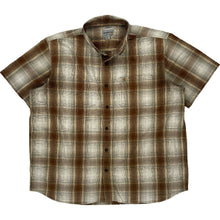  Carhartt Relaxed Fit Plaid Shirt - 2XL - Brown Cotton