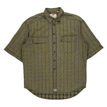  None Levis Checked Short Sleeve Shirt - Large Green Cotton