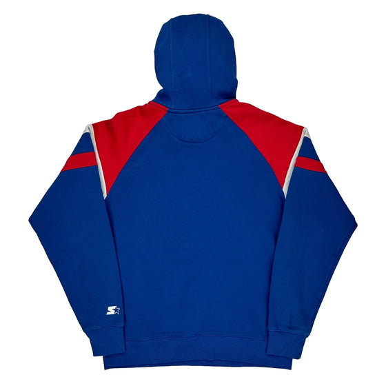 New England Patriots Starter Graphic Hoodie - Large Blue Cotton Blend