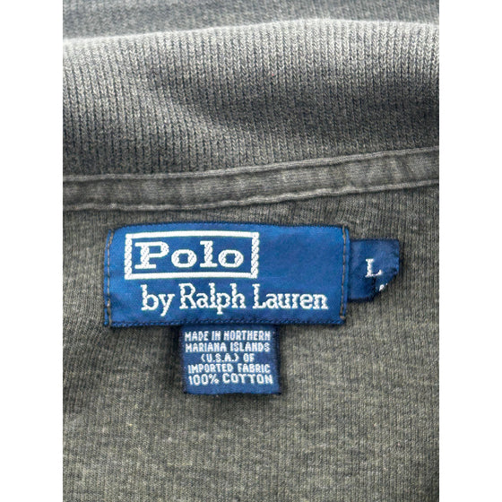 Polo Ralph Lauren 1/4 Zip Sweatshirt - Large - Green Cotton