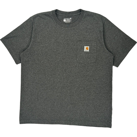 Carhartt Relaxed Fit T-Shirt - Large - Grey Cotton Blend