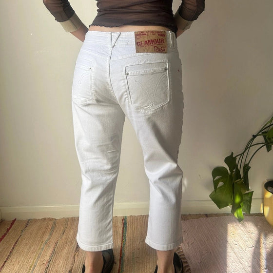 Vintage white Dolce & Gabbana Jeans - womens 34" waist