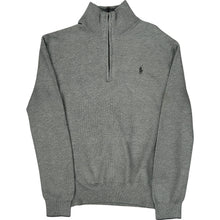  Polo Ralph Lauren 1/4 Zip Sweater - Small - Grey Cotton