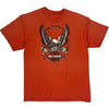 Harley-Davidson Graphic T-Shirt - Large - Orange Cotton