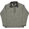 Patagonia Quarter-Zip Fleece Jacket - Large - Grey Polyester